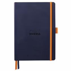 Rhodia GoalBook, Monochromatique, Bleu, A5, 240 feuilles, 90 g/m², Papier avec grille de points