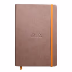 Rhodia 118744C, Monochromatique, Taupe, A5, 96 feuilles, Papier ligné, Couverture rigide
