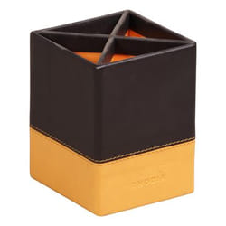 Rhodia 118816C porte crayons et stylos Simili-cuir Noir, Orange
