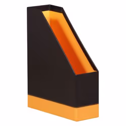 Rhodia 118836C porte-magazines Simili-cuir Noir, Orange