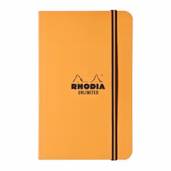 Rhodia 118858C, Monochromatique, Orange, 60 feuilles, 80 g/m², Papier quadrillé, Couverture souple