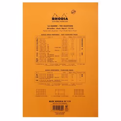 Rhodia N°119 bloc-notes A4+ 80 feuilles Orange
