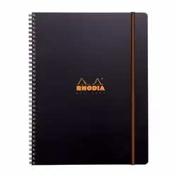 Rhodia 119931C, Monochromatique, Noir, A4+, 80 feuilles, 90 g/m², Papier ligné