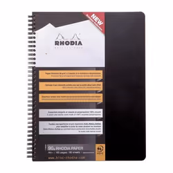 Rhodia 119940C, Monochromatique, Noir, A4+, 80 feuilles, 90 g/m², Papier ligné
