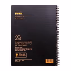 Rhodia 119940C bloc-notes A4+ 80 feuilles Noir