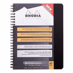 Rhodia 119941C, Monochromatique, Noir, A5+, 80 feuilles, 90 g/m², Papier ligné