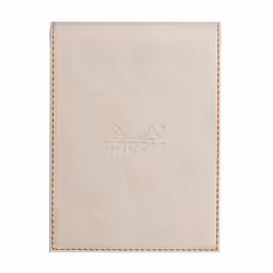 Rhodia Notepad cover + notepad N°12, Monochromatique, Beige, 80 feuilles, Mat, 80 g/m², Papier ligné