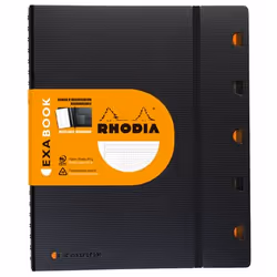 Rhodia 132142C, Monochromatique, Noir, A4+, 80 feuilles, 80 g/m², Couverture rigide