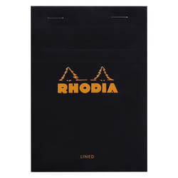 Rhodia 136009C bloc-notes A6 80 feuilles Noir