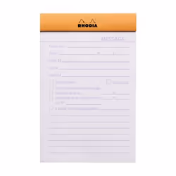 Rhodia N°140 bloc-notes 80 feuilles Orange, Blanc