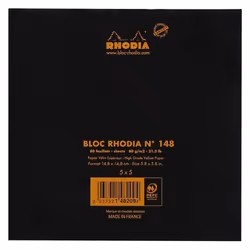 Rhodia 148209C bloc-notes 80 feuilles Noir