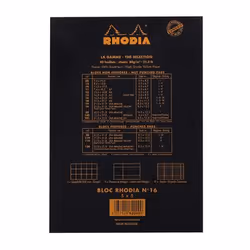 Rhodia 162009C bloc-notes A5 80 feuilles Noir