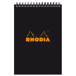 Rhodia 165009C, Monochromatique, Noir, A5, 80 feuilles, 80 g/m², Papier quadrillé
