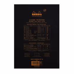 Rhodia 180009C bloc-notes A4 80 feuilles Noir