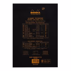 Rhodia 186009C bloc-notes A4 80 feuilles Noir