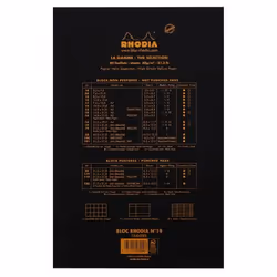 Rhodia 196009C bloc-notes A4+ 80 feuilles Noir