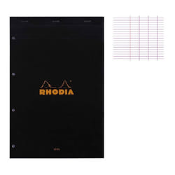 Bloc de bureau - Rhodia - 201009C - 80 feuilles - 21 x 318 cm - Noir