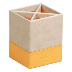 Rhodia 318815C porte crayons et stylos Simili-cuir Beige, Orange