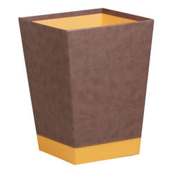 Rhodia 318823C poubelle Carré Simili-cuir Chocolat, Orange