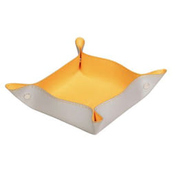 Rhodia 318851C bac de rangement de bureau Simili-cuir Orange, Argent