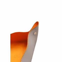 Rhodia 318851C bac de rangement de bureau Simili-cuir Orange, Argent