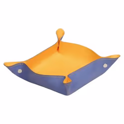 Rhodia 318858C, Simili-cuir, Bleu, Orange, 12 x 12 x 4,5 mm