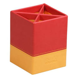Rhodia 318913C porte crayons et stylos Simili-cuir Rouge, Jaune