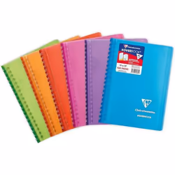 Carnet à Spirale - CLAIREFONTAINE - 341601C - 11x17 cm - 100 Pages Petits Carreaux - Couverture Polypro