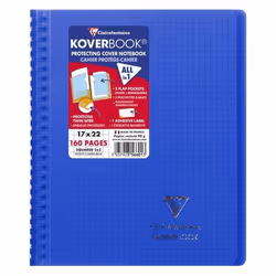 Cahier - CLAIREFONTAINE - Koverbook - 17x22cm - 160 pages - Petits carreaux - Couverture PP