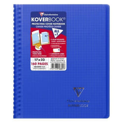 Cahier - CLAIREFONTAINE - Koverbook - 17x22cm - 160 pages - Petits carreaux - Couverture PP