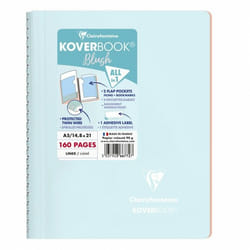 Clairefontaine 366772C bloc-notes A5 160 feuilles Bleu, Corail