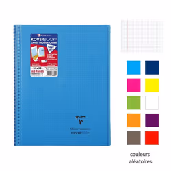 Cahier - CLAIREFONTAINE - Koverbook - 24x32 cm - 160 pages - 5x5 petits carreaux - Aléatoire