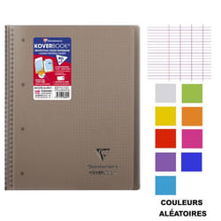 Cahier - A4 (21x297cm) - Petits carreaux - 160 pages - couverture en polypro - à spirale - Clairefontaine - Koverbook