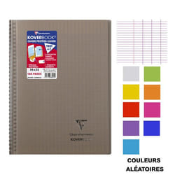 Cahier - Clairefontaine - Koverbook A4+ - 160 pages - Grands carreaux - Couverture solide