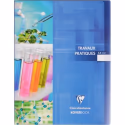 Cahier - CLAIREFONTAINE - Koverbook - 24x32 cm - 64 pages - Couverture Polypro Aléatoire