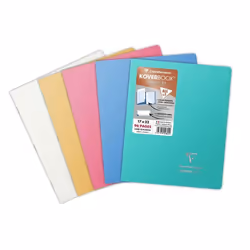 Cahier grand format Clairefontaine Koverbook A5 96 pages 24 x 32 cm SY Argent