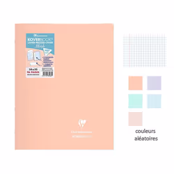 Cahier - 24x32(cm) - Grands carreaux - 96 pages - couverture en polypro - sans spirale - Clairefontaine - Koverbook
