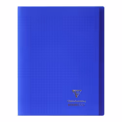 Clairefontaine 984422C Un Cahier Agrafé Koverbook Bleu Marine - 24x32 cm - 48 Pages Grands Carreaux - Papier Blanc 90 g -