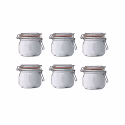 Le Parfait - Lot de 6 bocaux en verre 500ml 900505