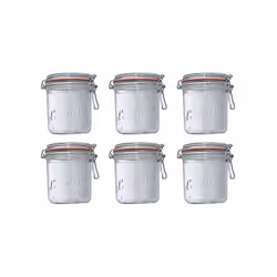 Le lot de 6 bocaux à terrine 908536 de la célèbre marque LE PARFAIT est idéal pour accueillir tout type de plat cuisiné maiso ...