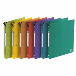 Oxford 400015022, A4, Polypropylène (PP), Bleu, Vert, Couleur menthe, Orange, Violet, Rouge, Jaune, Turquoise, 3 cm, France,  ...