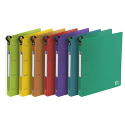 Oxford 400015022 classeur à anneaux A4 Bleu, Vert, Couleur menthe, Orange, Violet, Rouge, Jaune, Turquoise
