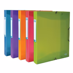 Elba Boite School Life 24x32, 300 feuilles, Bleu, Vert, Orange, Rose, Violet, Polypropylène (PP), 24 x 32, 4 cm