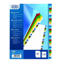 Elba 100204595 intercalaire Polypropylène (PP) Multicolore 20 pièce(s)