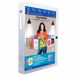 Oxford 100200142, Envelope folder, A4, Polypropylène (PP), Transparent, 300 feuilles, 4 cm