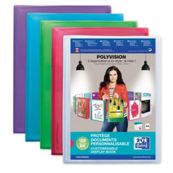 Oxford 100211077 fichier Polypropylène (PP) Bleu, Vert, Violet, Rouge, Transparent A4