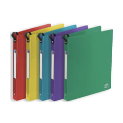Oxford 400018338 classeur à anneaux A4 Bleu, Vert, Couleur menthe, Violet, Rouge, Jaune, Turquoise
