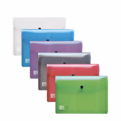 Oxford 400031401, Envelope folder, A5, Polypropylène (PP), Bleu, Gris, Rose, Violet, Transparent, Paysage, France