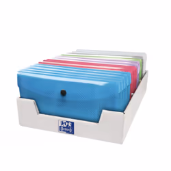 Oxford 400031413, Envelope folder, DL, Polypropylène (PP), Bleu, Vert, Gris, Rose, Violet, Transparent, Paysage, France