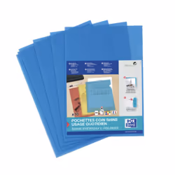 Oxford 100206591, Bleu, Polypropylène (PP), 25 feuilles, A4, 222 mm, 310 mm